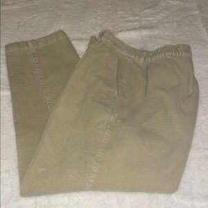 L.L. Bean Women’s Vintage Corduroy Pants in Tan.  Elastic back waist.  Size 12